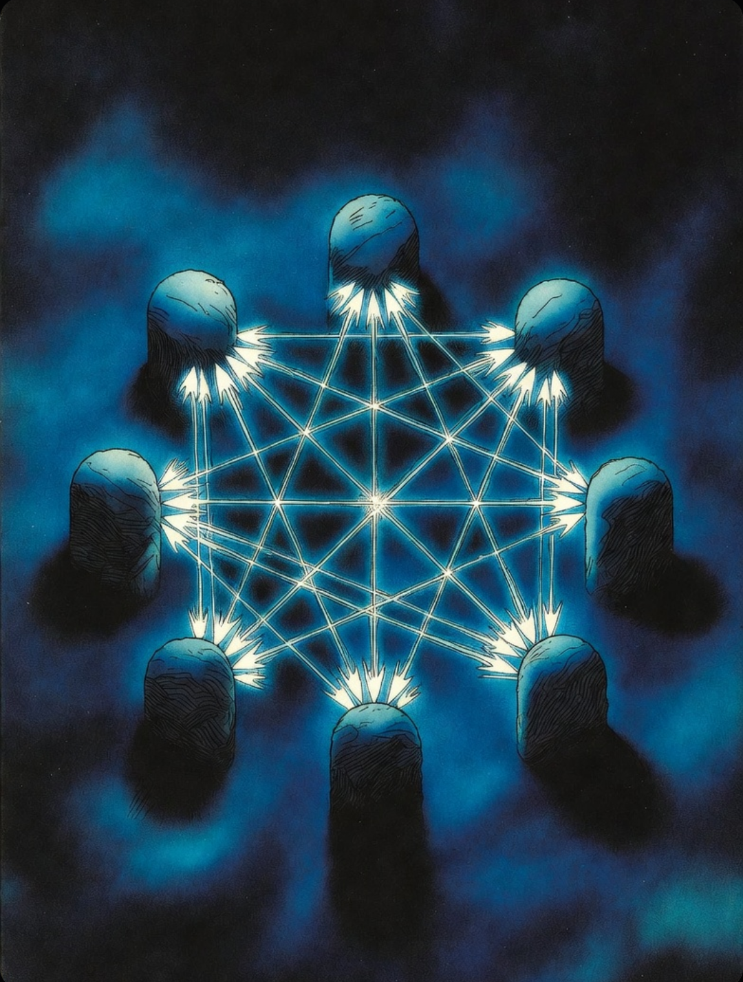 A constellation of Indigenous data sovereigns — nodes connected in a circle of equals